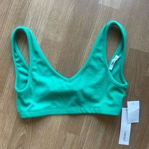Cropped Bra Top- Bright Green